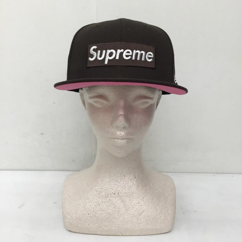 シュプリーム Supreme 帽子 キャップ NEW ERA No Comp Box Logo FREE ロゴ、文字 茶 / ブラウン / brown X 桃 / ピンク / pink メンズ USED 古着 中古 10153461