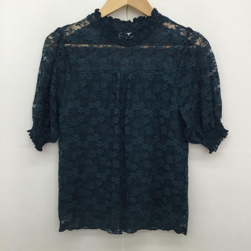 アースミュージックアンドエコロジー earth music&ecology カットソー 半袖 S レース柄 X 花柄 緑 / グリーン / green レディース USED 古着 中古 10153467