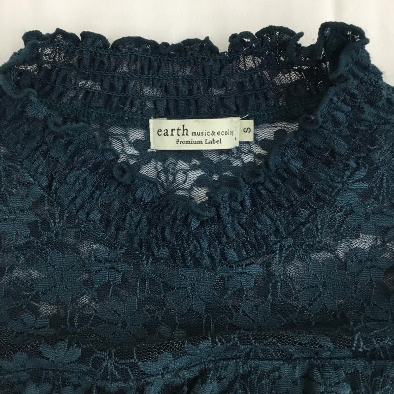 アースミュージックアンドエコロジー earth music&ecology カットソー 半袖 S レース柄 X 花柄 緑 / グリーン / green レディース USED 古着 中古 10153467