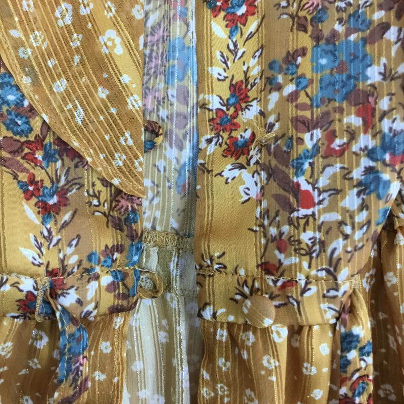 フリークスストア FREAK S STORE シャツ、ブラウス 長袖 FREE 花柄 黄 / イエロー / yellow レディース USED 古着 中古 10153469
