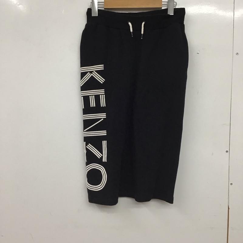 ケンゾー KENZO スカート ひざ丈スカート XS ロゴ、文字 X プリント 黒 / ブラック / black レディース USED 古着 中古 10153476