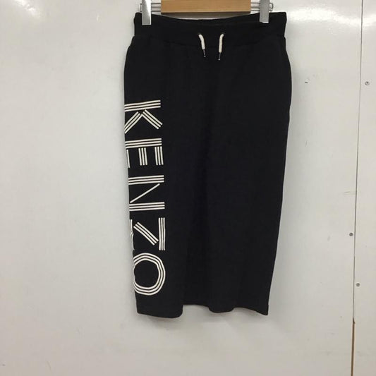 ケンゾー KENZO スカート ひざ丈スカート XS ロゴ、文字 X プリント 黒 / ブラック / black レディース USED 古着 中古 10153476
