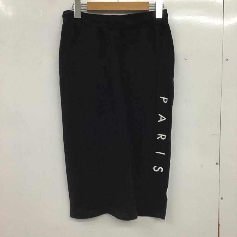 ケンゾー KENZO スカート ひざ丈スカート XS ロゴ、文字 X プリント 黒 / ブラック / black レディース USED 古着 中古 10153476