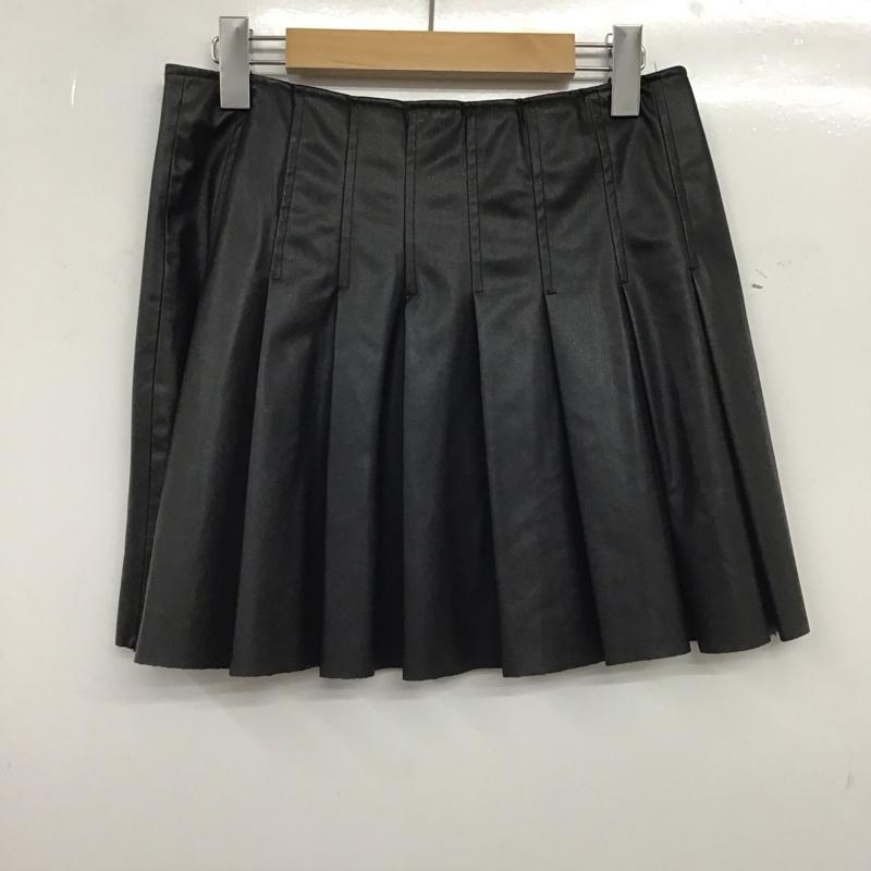 ザラ ZARA スカート ミニスカート S 無地 黒 / ブラック / black レディース USED 古着 中古 10153478