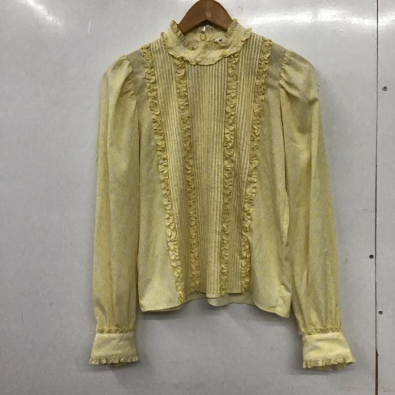 マウジー MOUSSY シャツ、ブラウス 長袖 010ｆｓ230-2180 PIN TUCK FLORAL ブラウス FREE 総柄 黄 / イエロー / yellow レディース USED 古着 中古 10153479