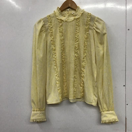 マウジー MOUSSY シャツ、ブラウス 長袖 010ｆｓ230-2180 PIN TUCK FLORAL ブラウス FREE 総柄 黄 / イエロー / yellow レディース USED 古着 中古 10153479