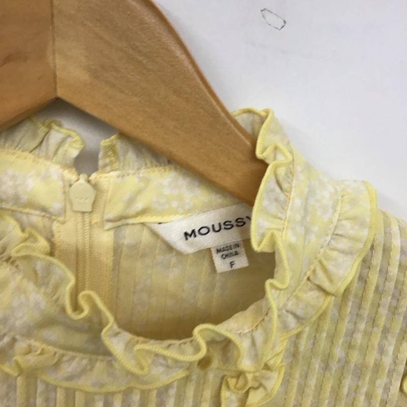 マウジー MOUSSY シャツ、ブラウス 長袖 010ｆｓ230-2180 PIN TUCK FLORAL ブラウス FREE 総柄 黄 / イエロー / yellow レディース USED 古着 中古 10153479