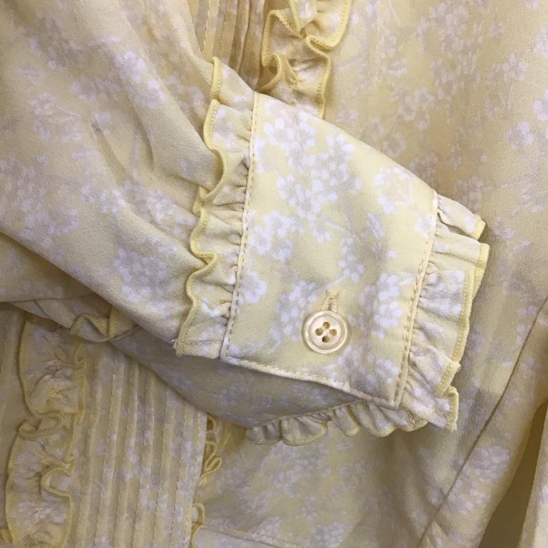 マウジー MOUSSY シャツ、ブラウス 長袖 010ｆｓ230-2180 PIN TUCK FLORAL ブラウス FREE 総柄 黄 / イエロー / yellow レディース USED 古着 中古 10153479