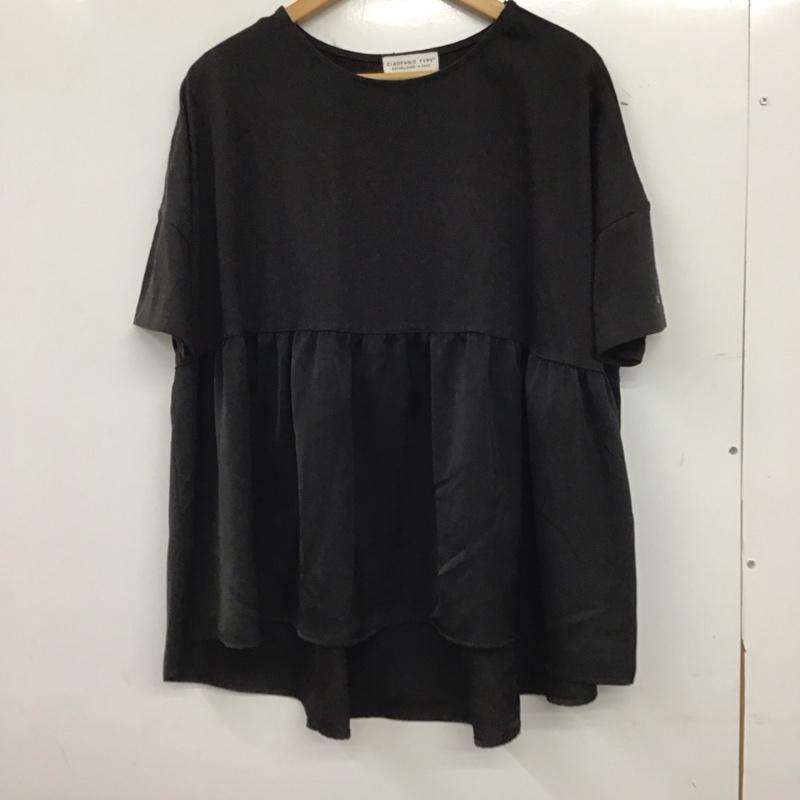 チャオパニックティピー CIAOPANIC TYPY カットソー 半袖 タグ付 ONE SIZE 無地 黒 / ブラック / black レディース USED 古着 中古 10153482