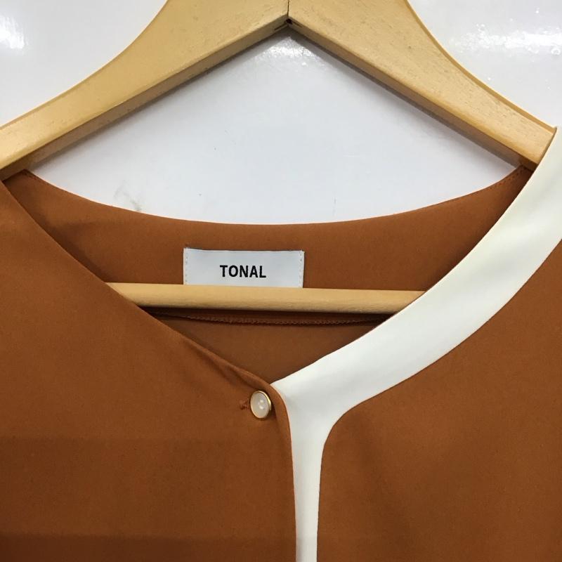トーナル TONAL シャツ、ブラウス 長袖 38 無地 茶 / ブラウン / brown レディース USED 古着 中古 10153487