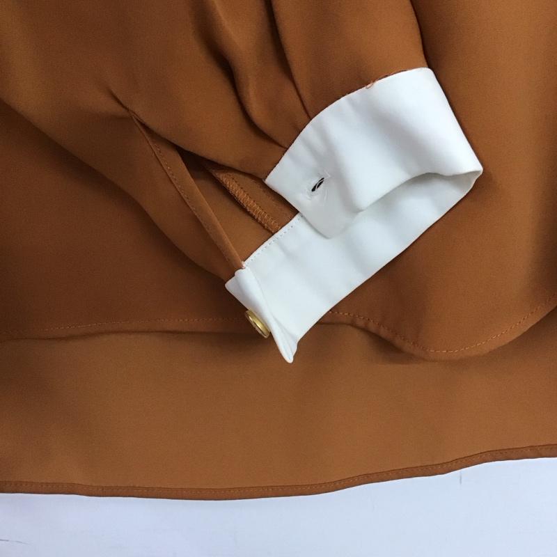 トーナル TONAL シャツ、ブラウス 長袖 38 無地 茶 / ブラウン / brown レディース USED 古着 中古 10153487