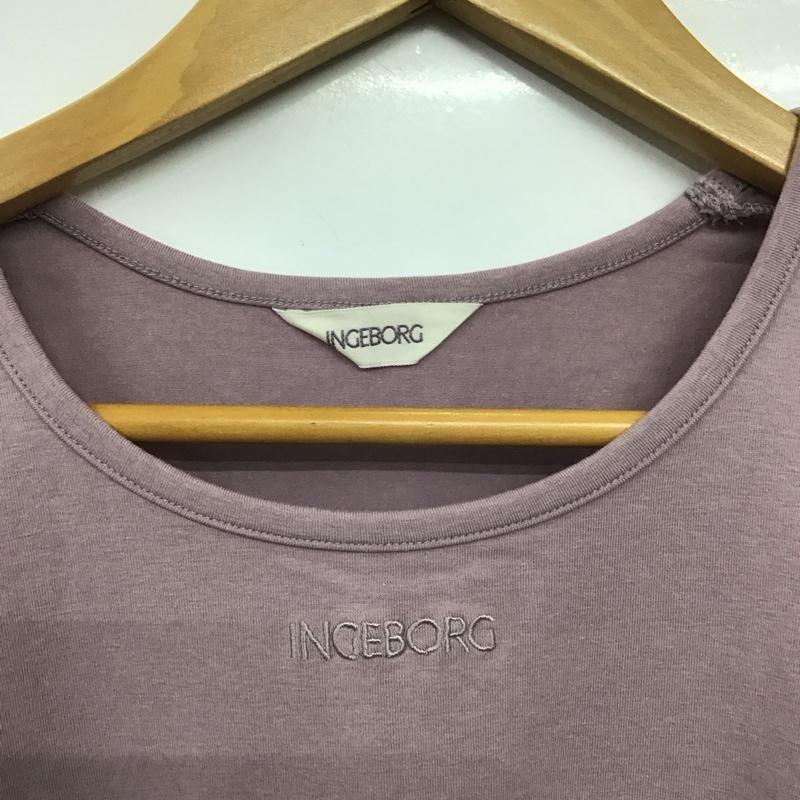 インゲボルグ INGEBORG Tシャツ 半袖 M ロゴ、文字 紫 / パープル / purple レディース USED 古着 中古 10153493