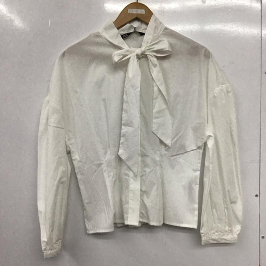 ザラ ZARA シャツ、ブラウス 長袖 M 無地 白 / ホワイト / white レディース USED 古着 中古 10153502