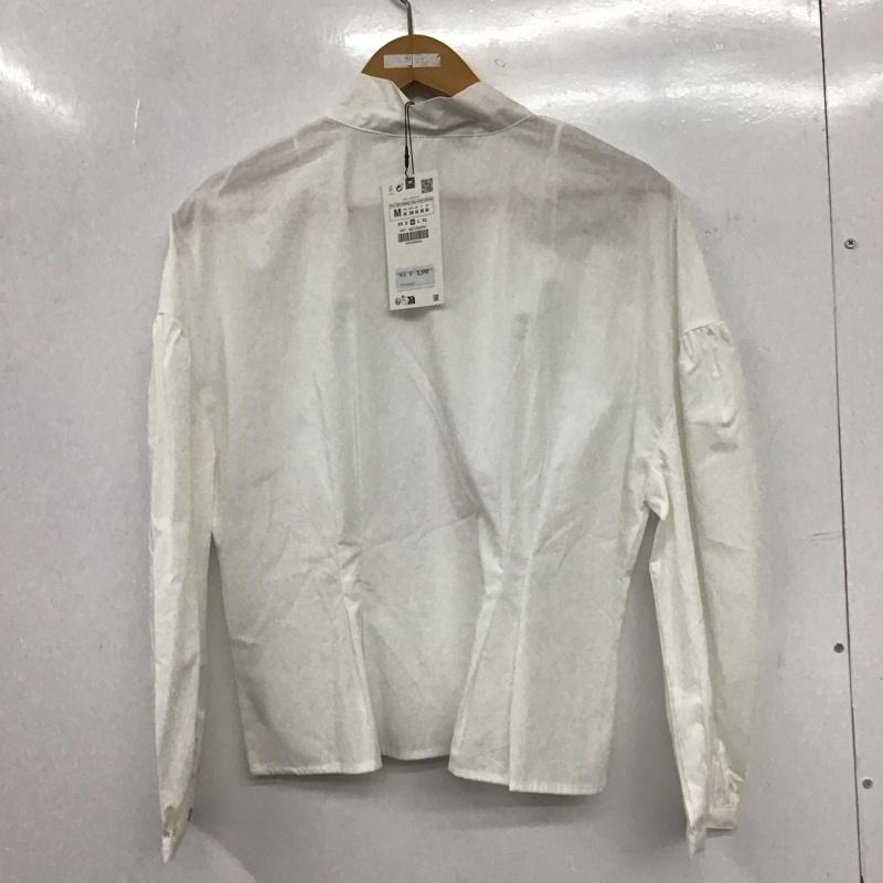 ザラ ZARA シャツ、ブラウス 長袖 M 無地 白 / ホワイト / white レディース USED 古着 中古 10153502