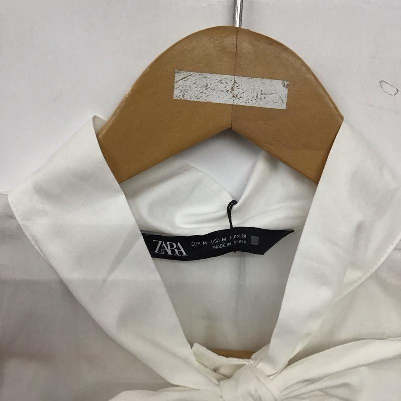 ザラ ZARA シャツ、ブラウス 長袖 M 無地 白 / ホワイト / white レディース USED 古着 中古 10153502