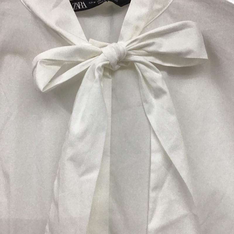 ザラ ZARA シャツ、ブラウス 長袖 M 無地 白 / ホワイト / white レディース USED 古着 中古 10153502