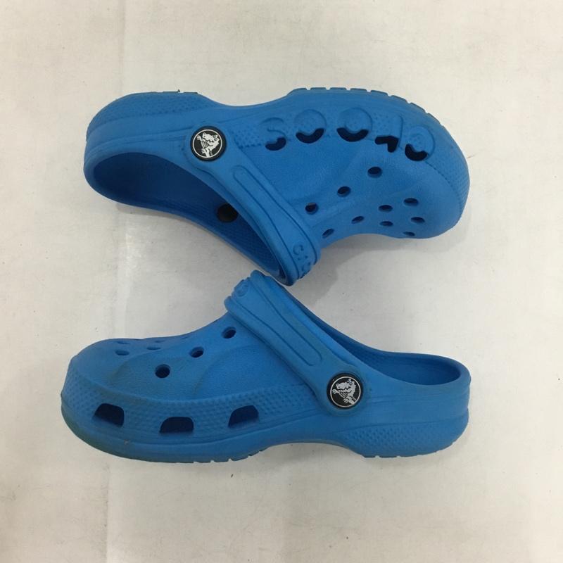 クロックス crocs シューズ シューズ 207013 キッズ バヤ クロッグ C11 サンダル ロゴ、文字 青 / ブルー / blue ボーイズ USED 古着 中古 10153505