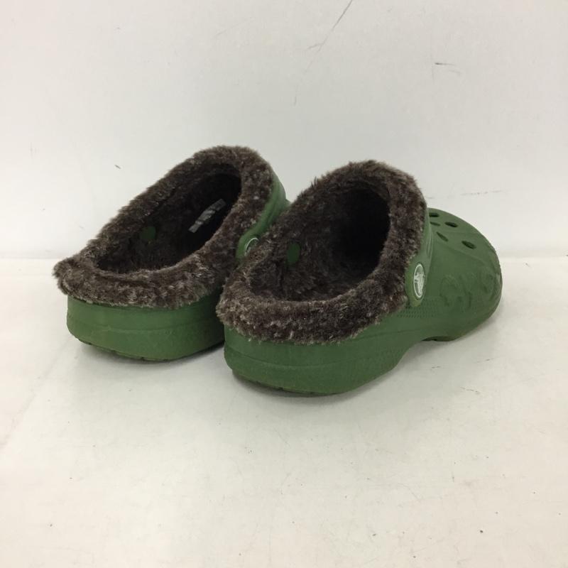クロックス crocs シューズ シューズ バヤ ラインド クロッグ ボア C11 キッズ ロゴ、文字 カーキ / カーキ / khaki ボーイズ USED 古着 中古 10153512