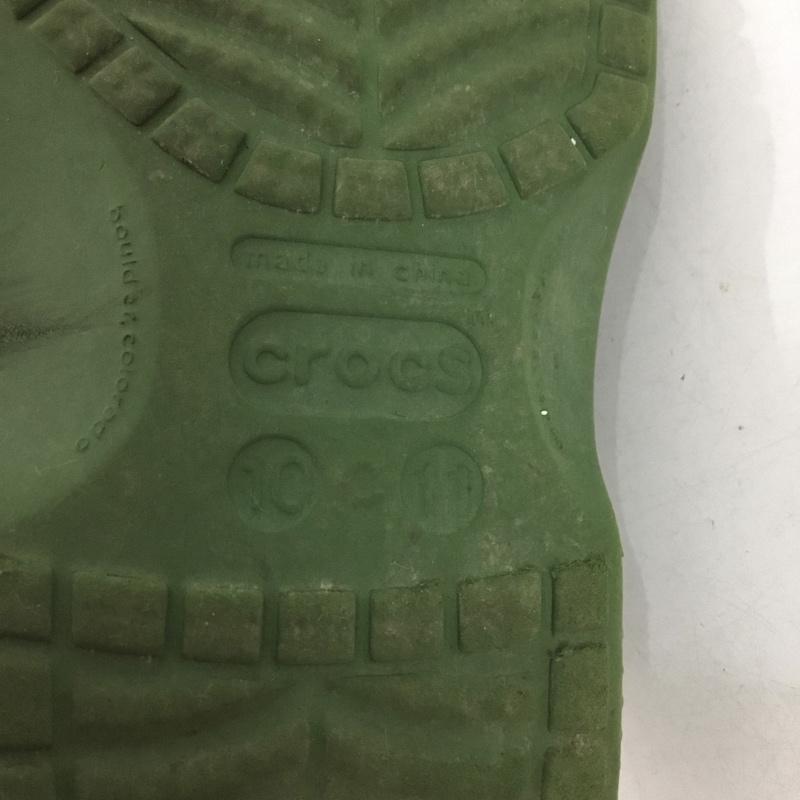 クロックス crocs シューズ シューズ バヤ ラインド クロッグ ボア C11 キッズ ロゴ、文字 カーキ / カーキ / khaki ボーイズ USED 古着 中古 10153512