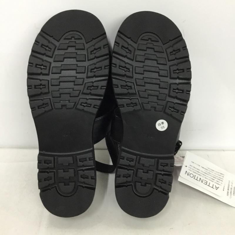 古着 USED サンダル サンダル melume レースリボンサンダル LL タグ付き LL 無地 黒 / ブラック / black レディース USED 古着 中古 10153513