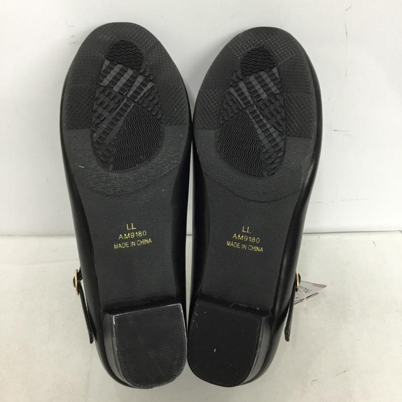 古着 USED パンプス パンプス ストラップレインパンプス 青木美沙子 防水 LL LL 無地 黒 / ブラック / black レディース USED 古着 中古 10153515