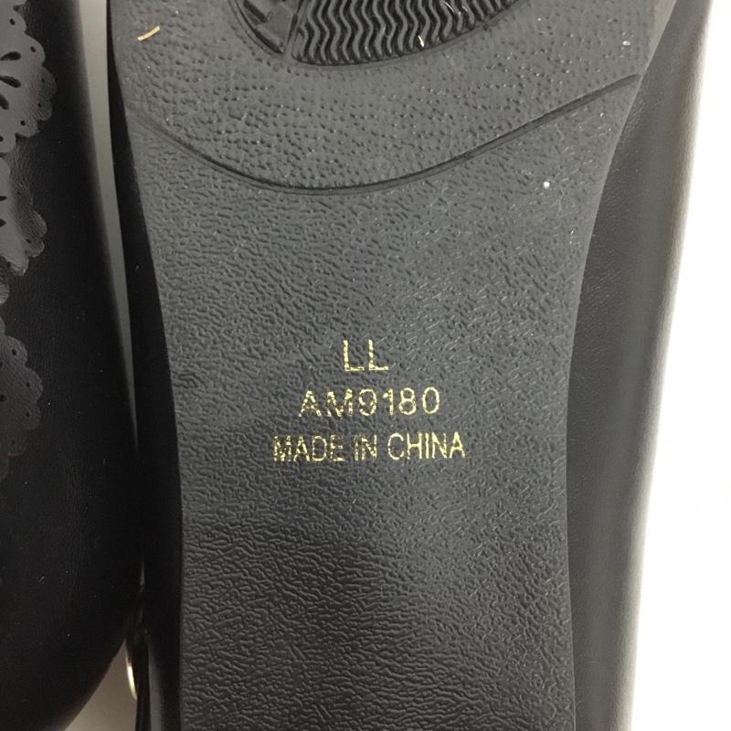 古着 USED パンプス パンプス ストラップレインパンプス 青木美沙子 防水 LL LL 無地 黒 / ブラック / black レディース USED 古着 中古 10153515