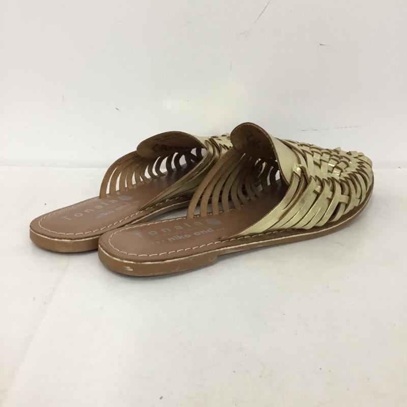 ニコアンド niko and... ミュール ミュール Tonala by niko and メッシュ 39 無地 金 / ゴールド / gold color レディース USED 古着 中古 10153519