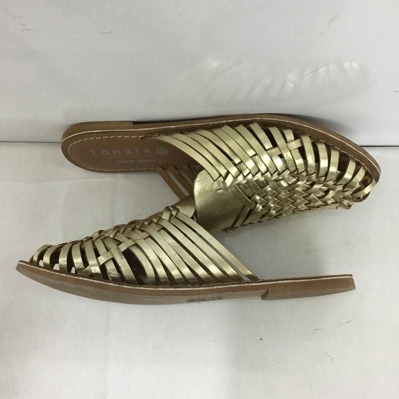 ニコアンド niko and... ミュール ミュール Tonala by niko and メッシュ 39 無地 金 / ゴールド / gold color レディース USED 古着 中古 10153519