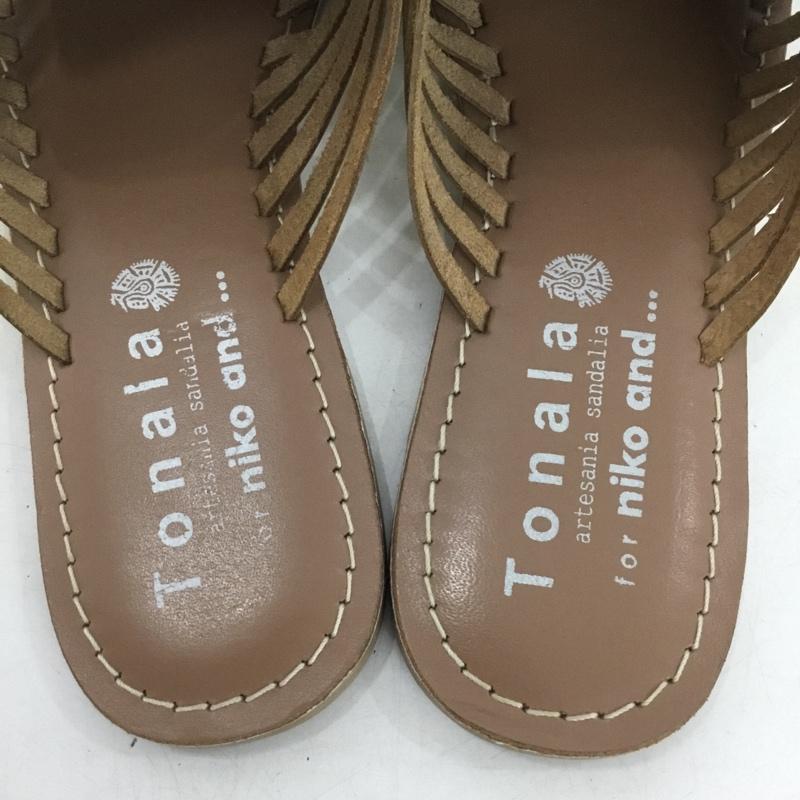 ニコアンド niko and... ミュール ミュール Tonala by niko and メッシュ 39 無地 金 / ゴールド / gold color レディース USED 古着 中古 10153519