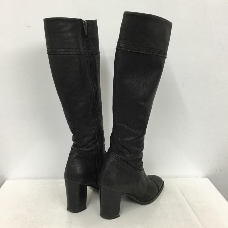 マーガレット・ハウエルアイデア MARGARET HOWELL idea ブーツ ロングブーツ サイドファスナー 23.5 23.5cm 無地 黒 / ブラック / black レディース USED 古着 中古 10153521