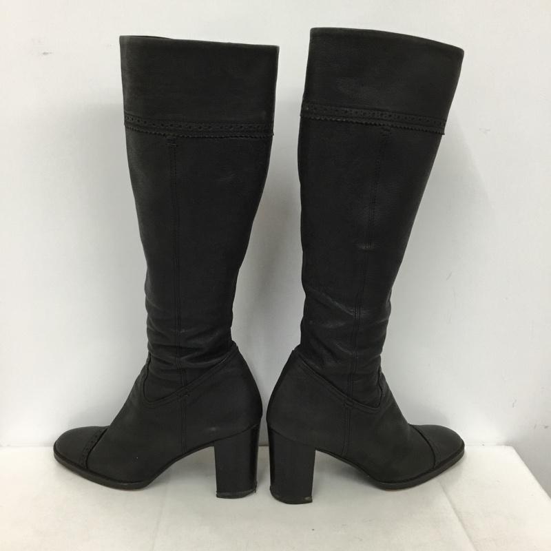 マーガレット・ハウエルアイデア MARGARET HOWELL idea ブーツ ロングブーツ サイドファスナー 23.5 23.5cm 無地 黒 / ブラック / black レディース USED 古着 中古 10153521