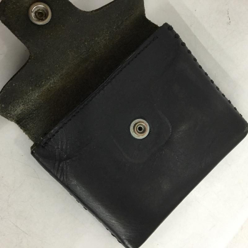 ホーボー hobo 財布 コンパクト財布 レザー ミニ財布 ロゴ、文字 黒 / ブラック / black メンズ USED 古着 中古 10153522