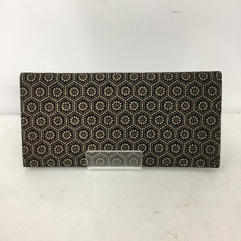 古着 USED 財布 長財布 甲州印伝 総柄 黒 / ブラック / black X ベージュ / ベージュ / beige レディース USED 古着 中古 10153524