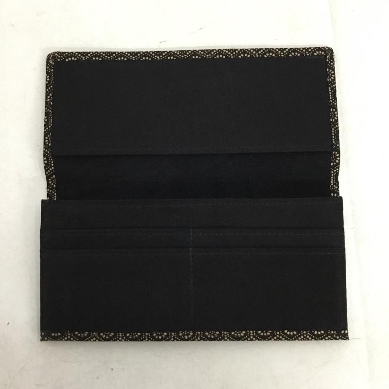 古着 USED 財布 長財布 甲州印伝 総柄 黒 / ブラック / black X ベージュ / ベージュ / beige レディース USED 古着 中古 10153524