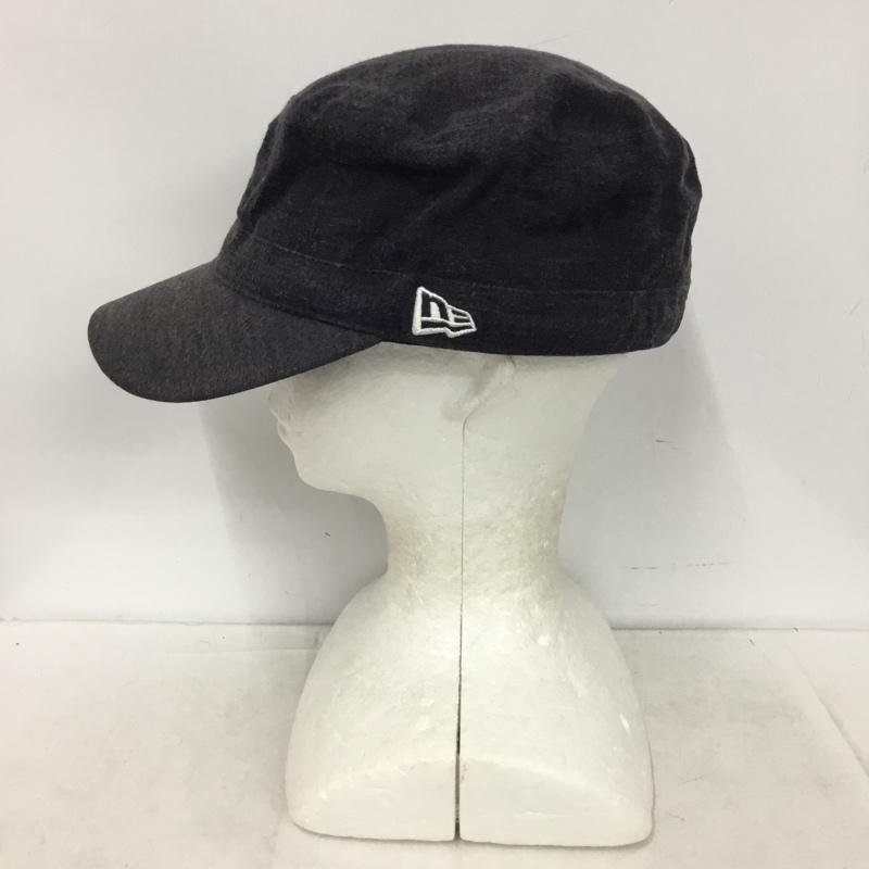 ニューエラ NEW ERA 帽子 キャップ 58.7cm ワークキャップ ロゴ、文字 紺 / ネイビー / navy メンズ USED 古着 中古 10153525
