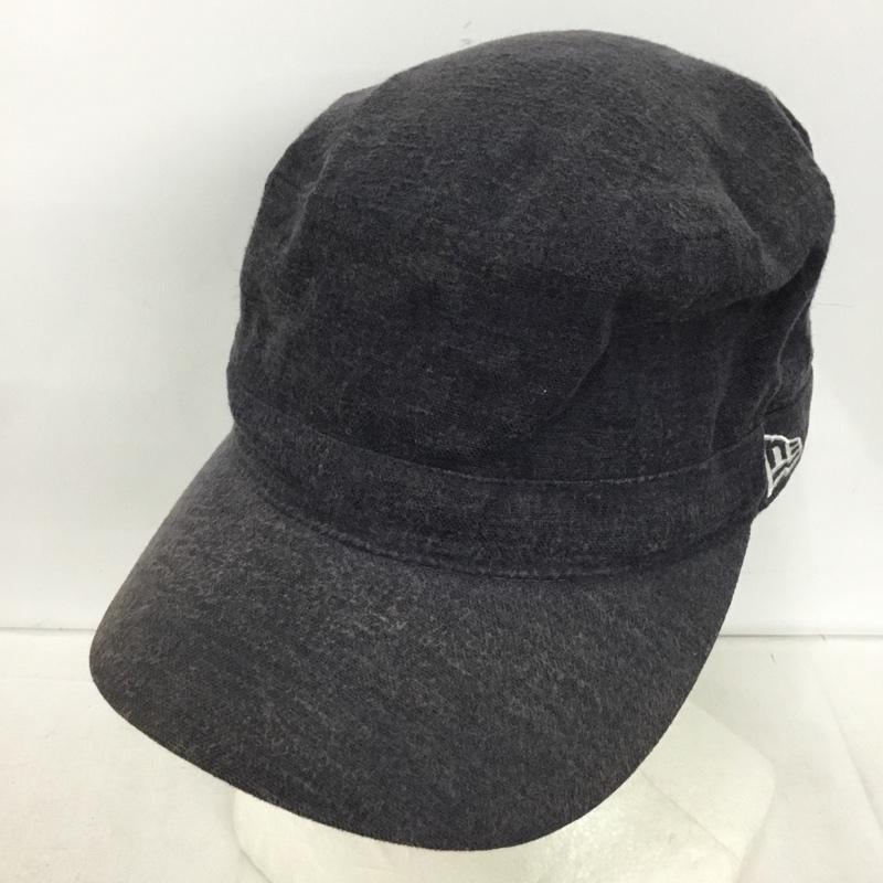 ニューエラ NEW ERA 帽子 キャップ 58.7cm ワークキャップ ロゴ、文字 紺 / ネイビー / navy メンズ USED 古着 中古 10153525