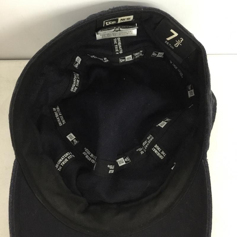 ニューエラ NEW ERA 帽子 キャップ 58.7cm ワークキャップ ロゴ、文字 紺 / ネイビー / navy メンズ USED 古着 中古 10153525