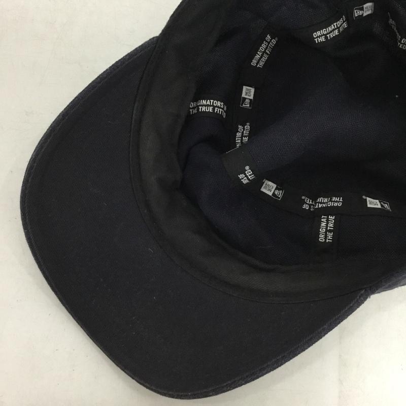 ニューエラ NEW ERA 帽子 キャップ 58.7cm ワークキャップ ロゴ、文字 紺 / ネイビー / navy メンズ USED 古着 中古 10153525