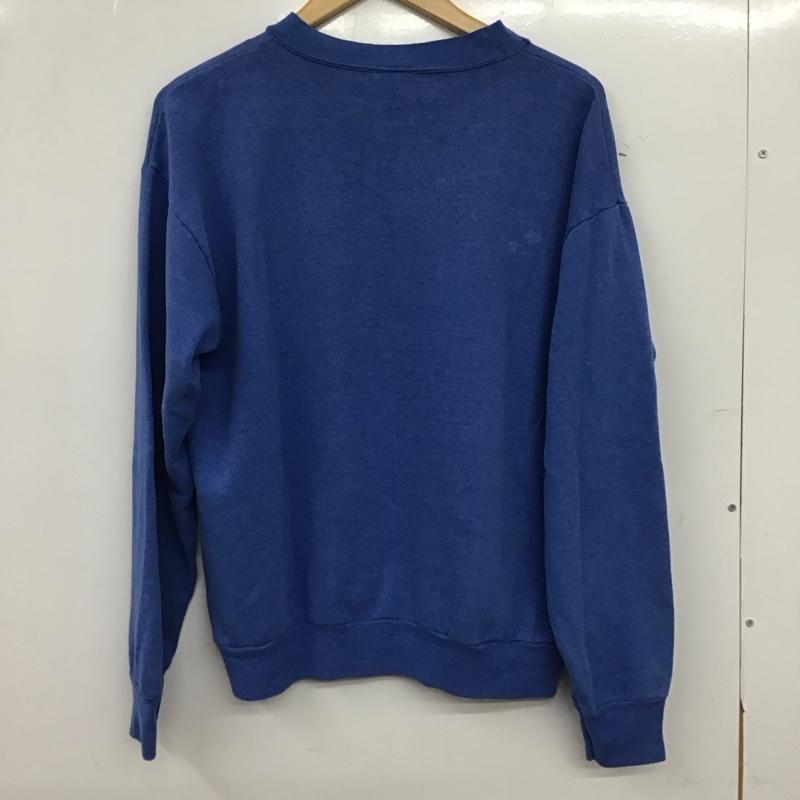 古着 USED トレーナー 長袖 長袖トレーナー スウェット クルーネック プルオーバー L ロゴ、文字 青 / ブルー / blue メンズ USED 古着 中古 10153529