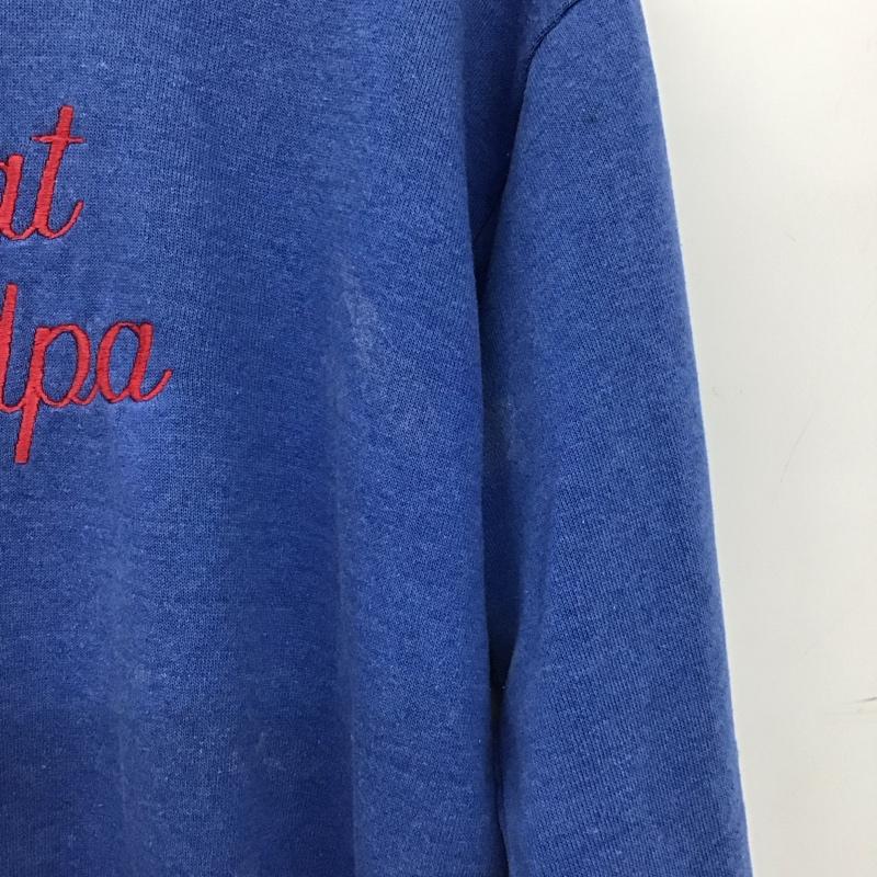 古着 USED トレーナー 長袖 長袖トレーナー スウェット クルーネック プルオーバー L ロゴ、文字 青 / ブルー / blue メンズ USED 古着 中古 10153529