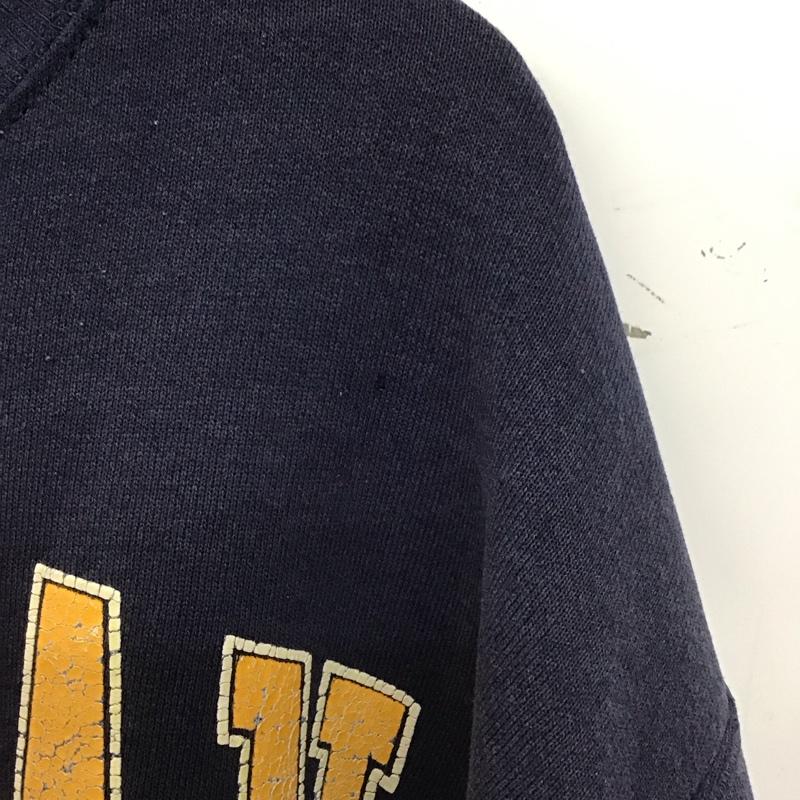 古着 USED トレーナー 長袖 長袖トレーナー スウェット クルーネック プルオーバー L プリント 紺 / ネイビー / navy メンズ USED 古着 中古 10153531
