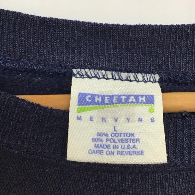 古着 USED トレーナー 長袖 長袖トレーナー スウェット クルーネック プルオーバー L プリント 紺 / ネイビー / navy メンズ USED 古着 中古 10153531