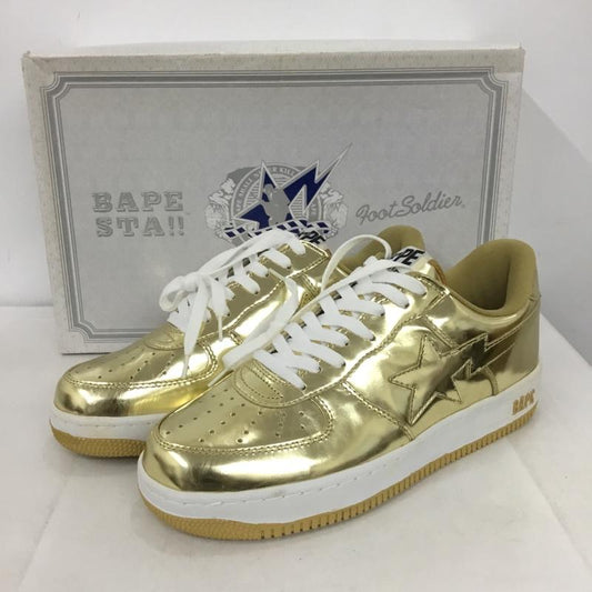 アベイシングエイプ A BATHING APE スニーカー スニーカー FS-001 BAPE STA 2009年 28cm 箱有 28.0cm ロゴ、文字 金 / ゴールド / gold color メンズ USED 古着 中古 10153533