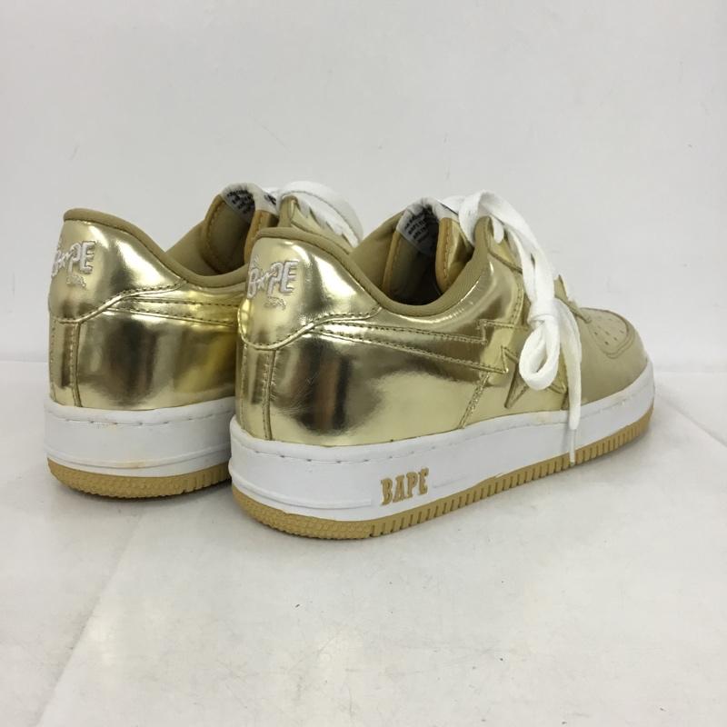 アベイシングエイプ A BATHING APE スニーカー スニーカー FS-001 BAPE STA 2009年 28cm 箱有 28.0cm ロゴ、文字 金 / ゴールド / gold color メンズ USED 古着 中古 10153533