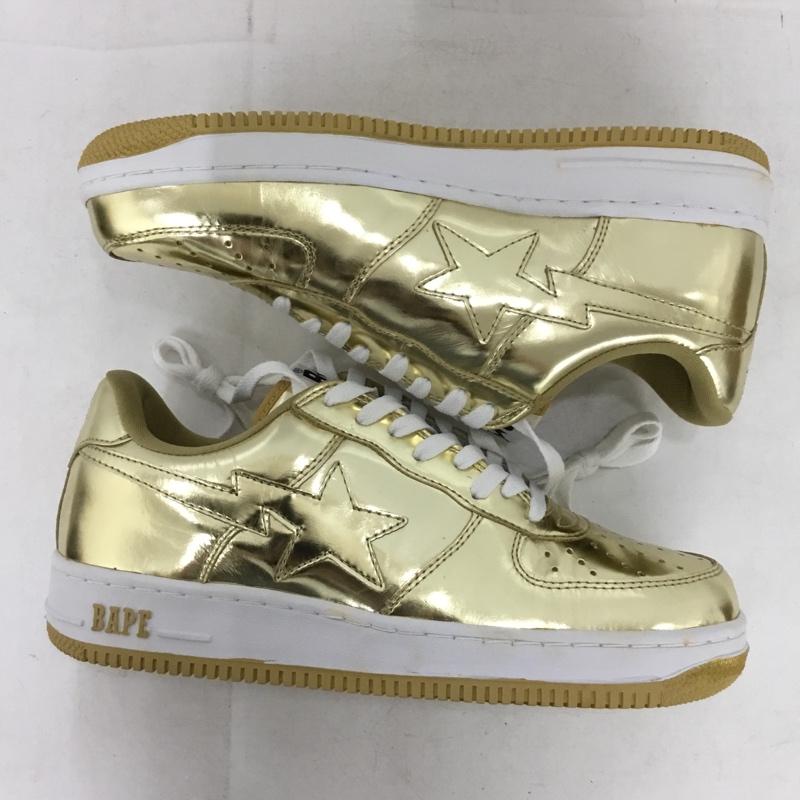 アベイシングエイプ A BATHING APE スニーカー スニーカー FS-001 BAPE STA 2009年 28cm 箱有 28.0cm ロゴ、文字 金 / ゴールド / gold color メンズ USED 古着 中古 10153533