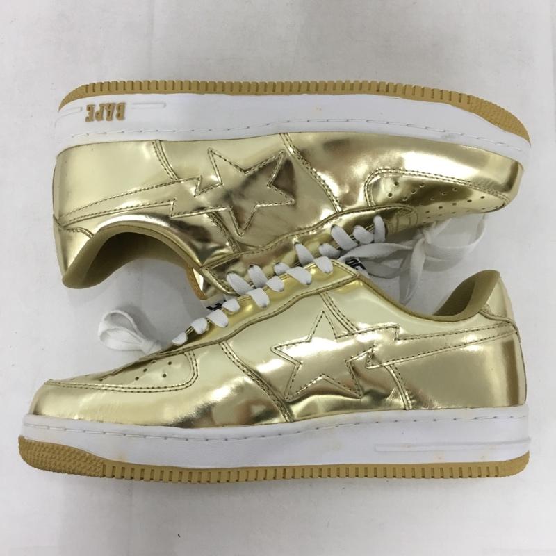 アベイシングエイプ A BATHING APE スニーカー スニーカー FS-001 BAPE STA 2009年 28cm 箱有 28.0cm ロゴ、文字 金 / ゴールド / gold color メンズ USED 古着 中古 10153533