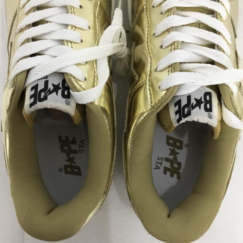 アベイシングエイプ A BATHING APE スニーカー スニーカー FS-001 BAPE STA 2009年 28cm 箱有 28.0cm ロゴ、文字 金 / ゴールド / gold color メンズ USED 古着 中古 10153533