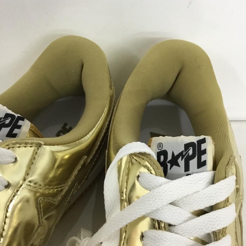 アベイシングエイプ A BATHING APE スニーカー スニーカー FS-001 BAPE STA 2009年 28cm 箱有 28.0cm ロゴ、文字 金 / ゴールド / gold color メンズ USED 古着 中古 10153533