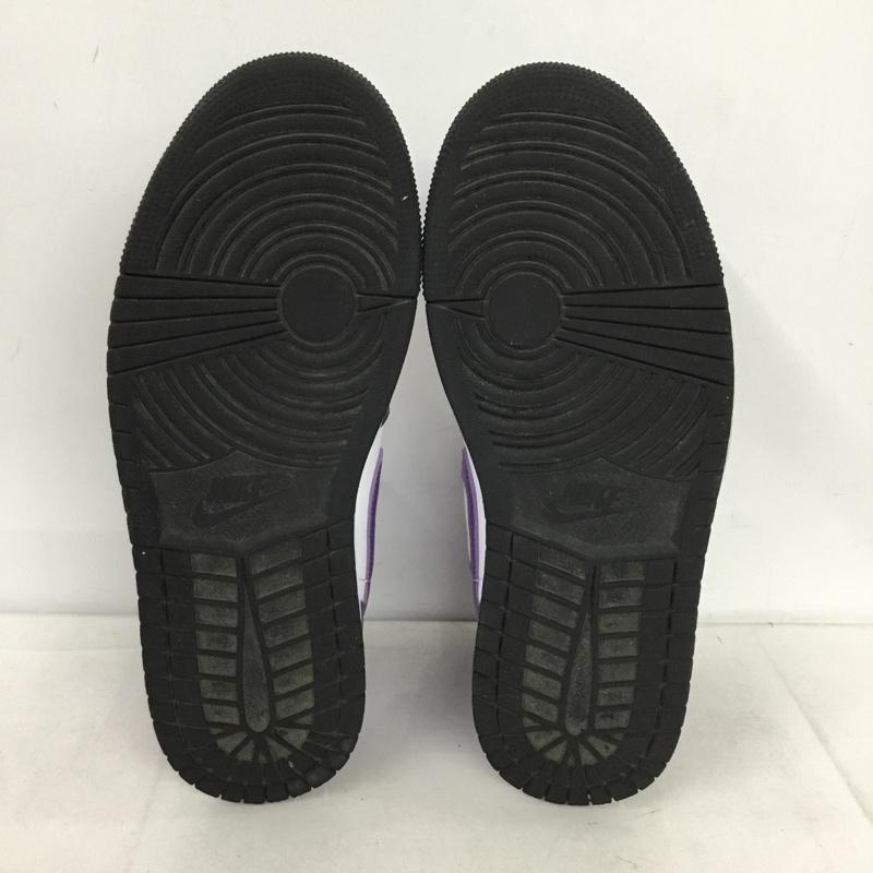 ナイキ NIKE スニーカー スニーカー HJ5911-105 AIR JORDAN 1 MID SE 27cm 箱有 27.0cm ロゴ、文字 白 / ホワイト / white X 紫 / パープル / purple X 灰 / グレー / gray メンズ USED 古着 中古 10153535
