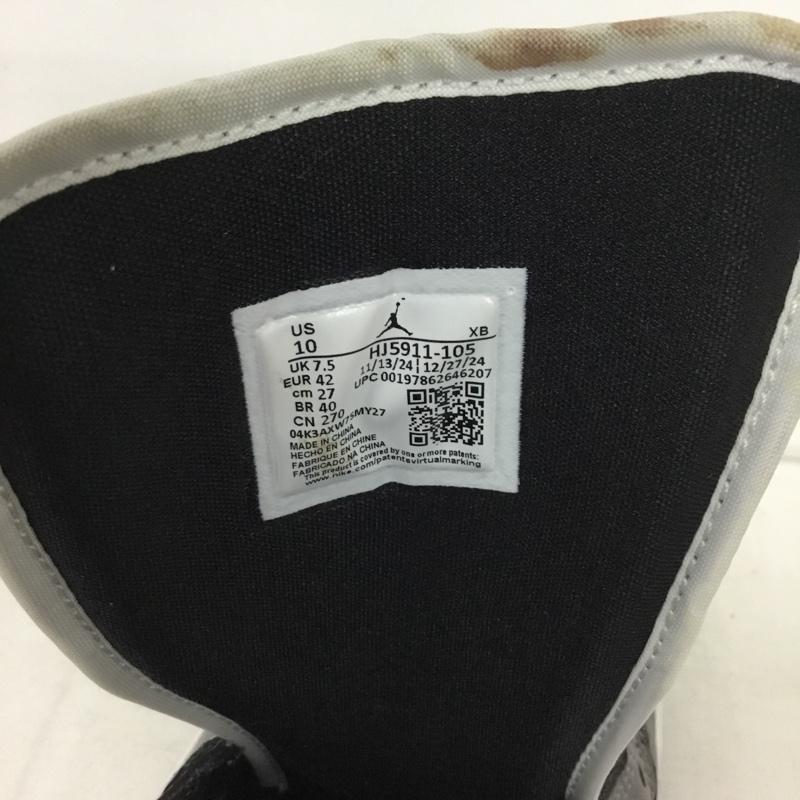 ナイキ NIKE スニーカー スニーカー HJ5911-105 AIR JORDAN 1 MID SE 27cm 箱有 27.0cm ロゴ、文字 白 / ホワイト / white X 紫 / パープル / purple X 灰 / グレー / gray メンズ USED 古着 中古 10153535